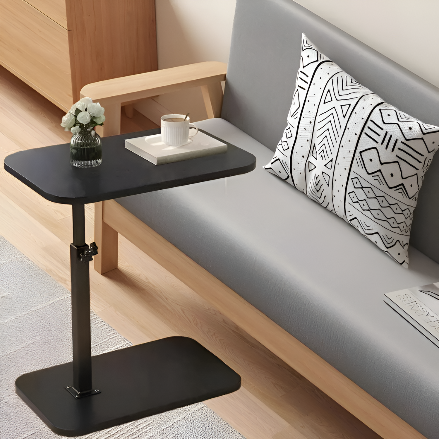 Mesa Lateral Ajustable Minimalista - Funcional
