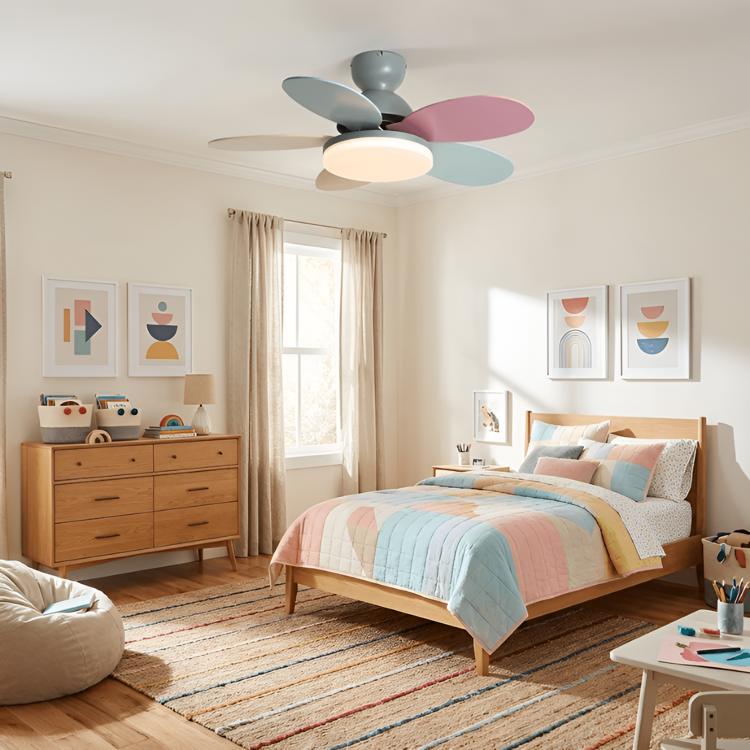Ventilador de Techo Empotrado de Varias Aspas - Regulable