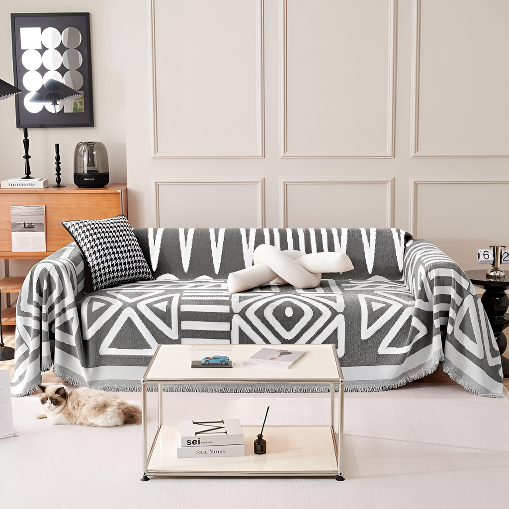 Manta Geométrica para Sofá - Decoración Bohemio
