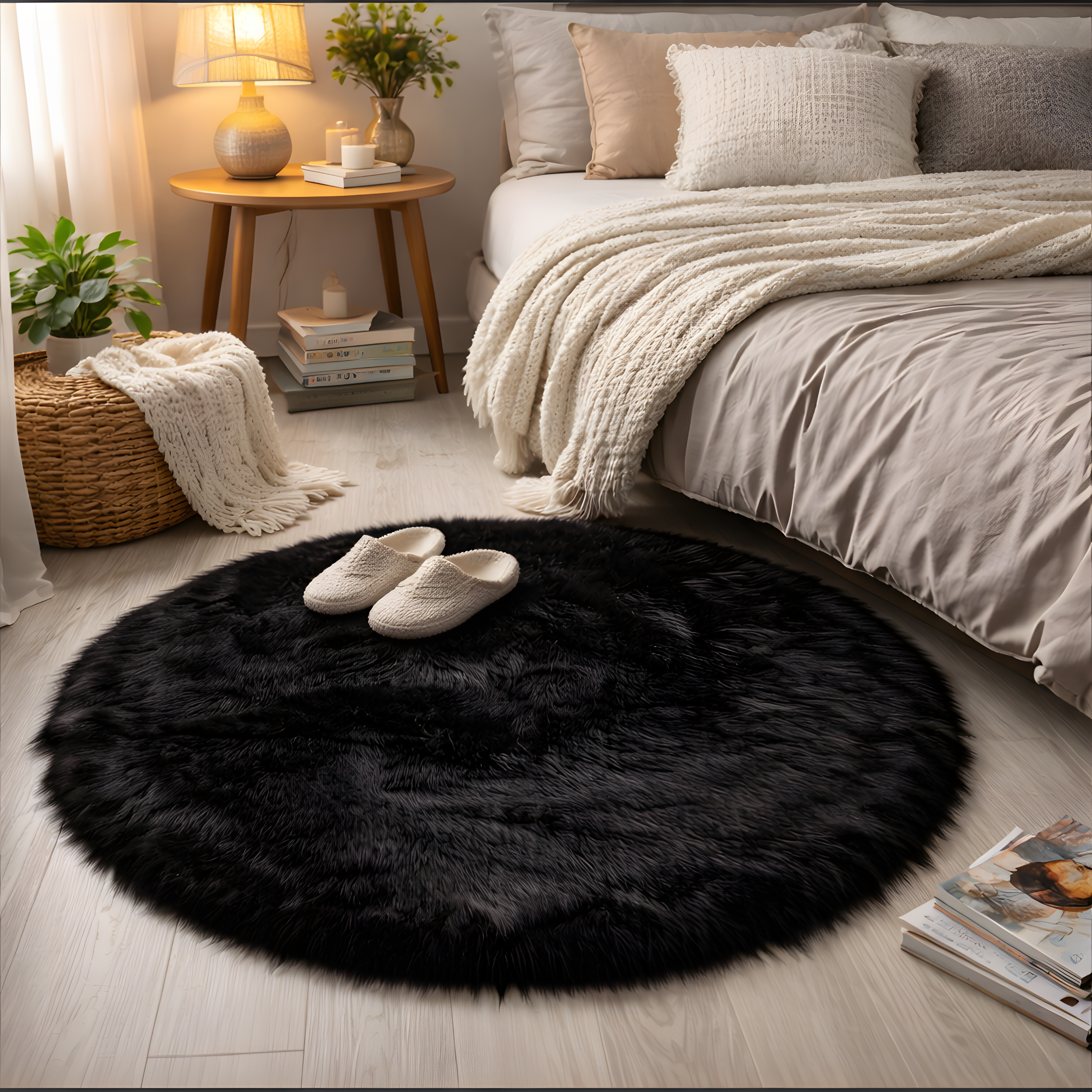 Alfombra Cloud Plush – Alfombra Redonda de Peluche Suave