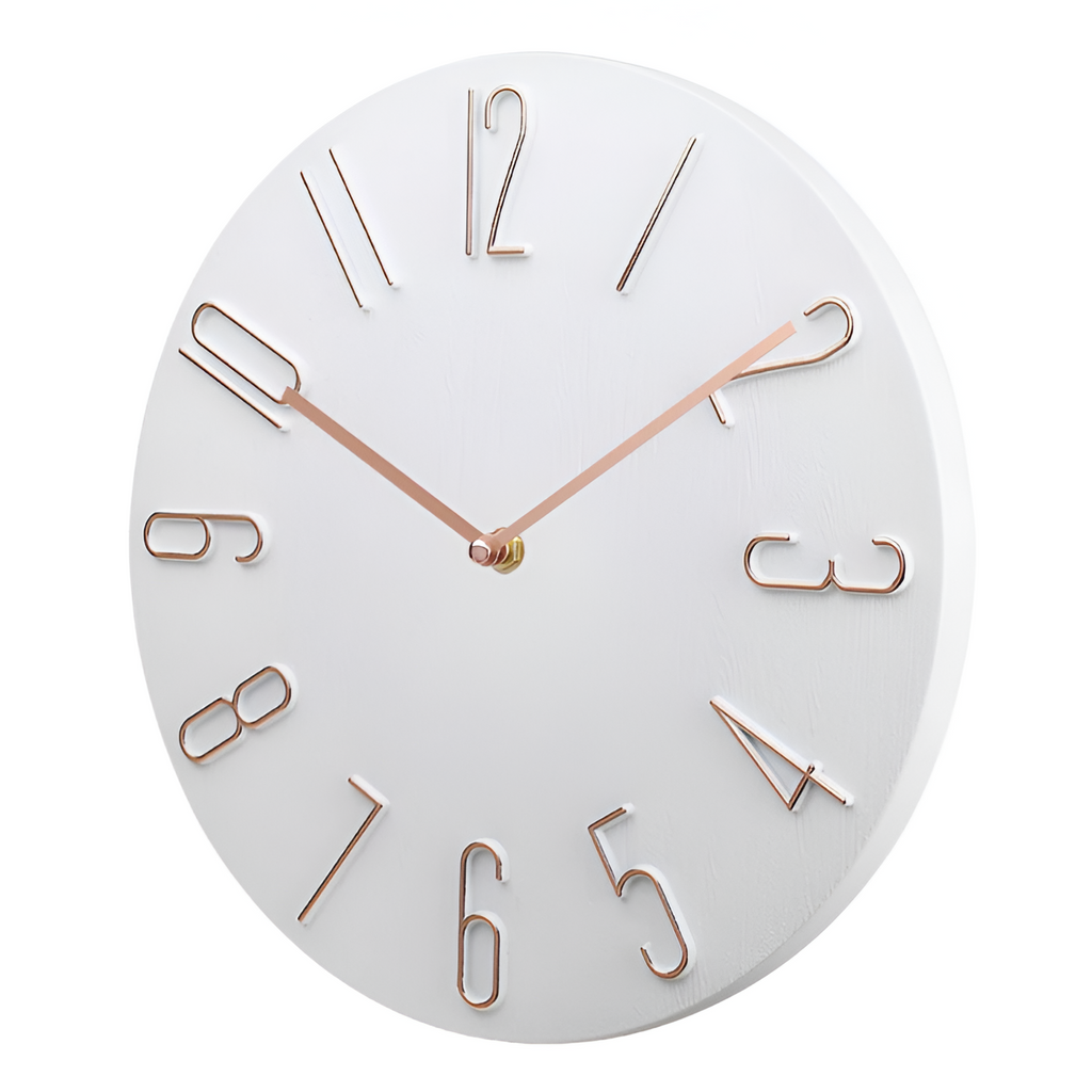 Reloj de Pared Minimalista de Números de Alambre - Silencioso