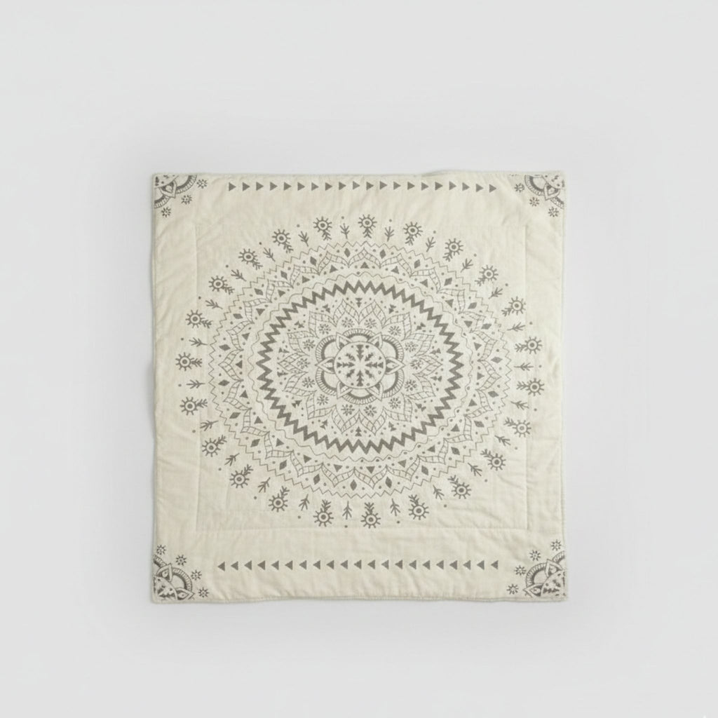 Manta Con Estampado Artístico Mandala | Algodón Reversible