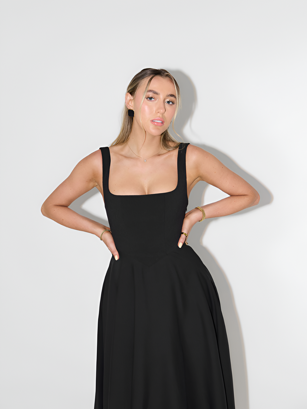 Vestido Línea A Sin Mangas Para Mujer - Cena con Invitados