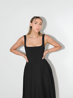 Vestido Línea A Sin Mangas Para Mujer - Cena con Invitados