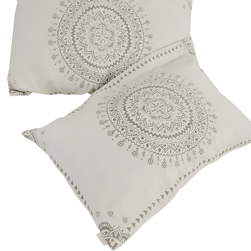 Juego de 2 Fundas de Almohada de Gasa Mandala – Fundas de Algodón Suaves