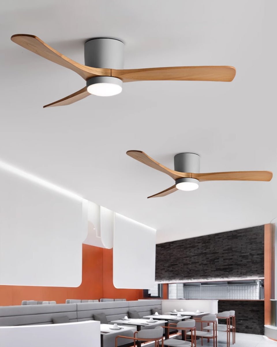 Ventilador De Techo Moderno De Madera - LED Integrado