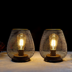 Lámpara Mesa Malla Industrial - Inalámbrica