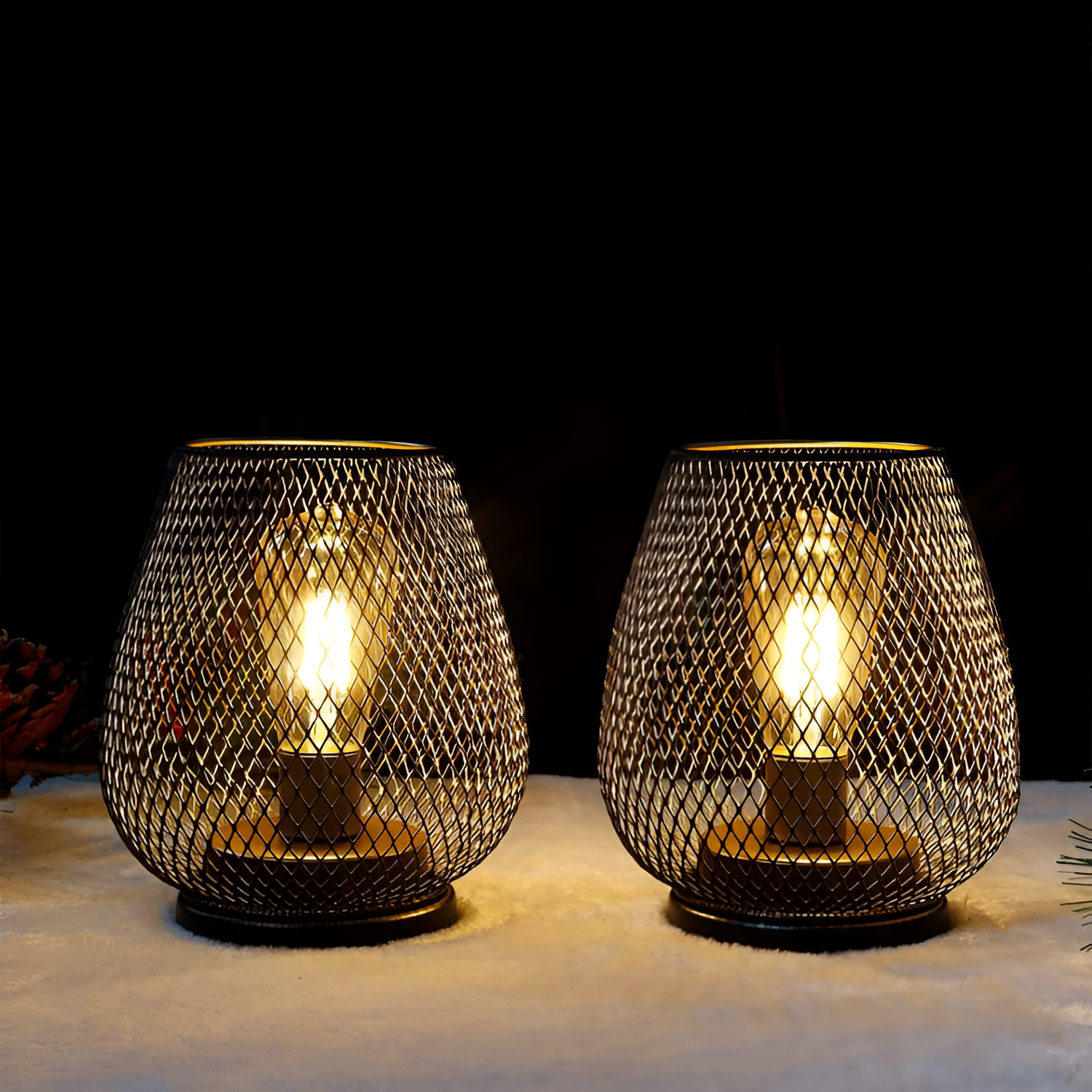 Lámpara Mesa Malla Industrial - Inalámbrica