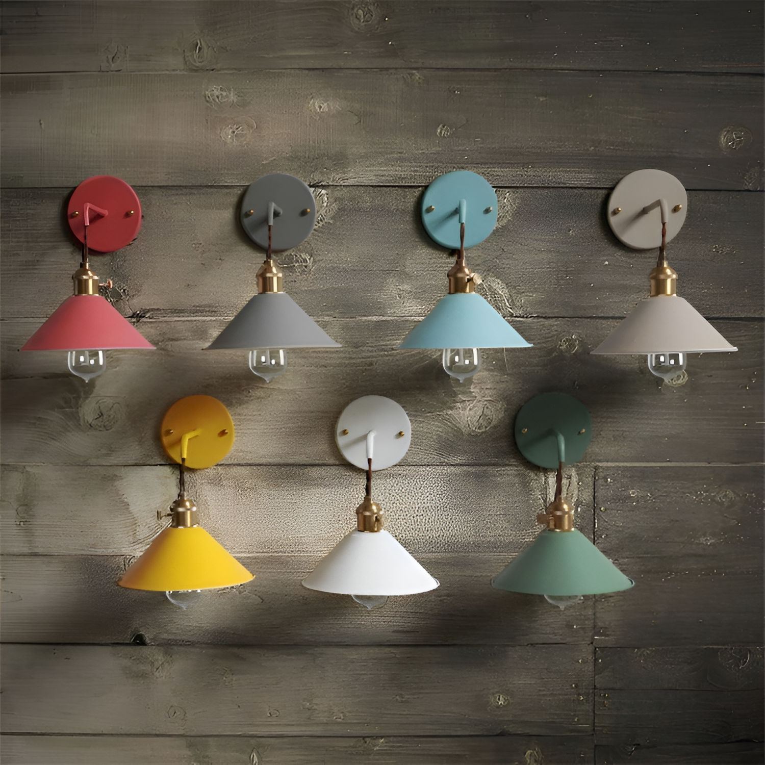 Aplique Pared Industrial Retro - Cable Trenzado
