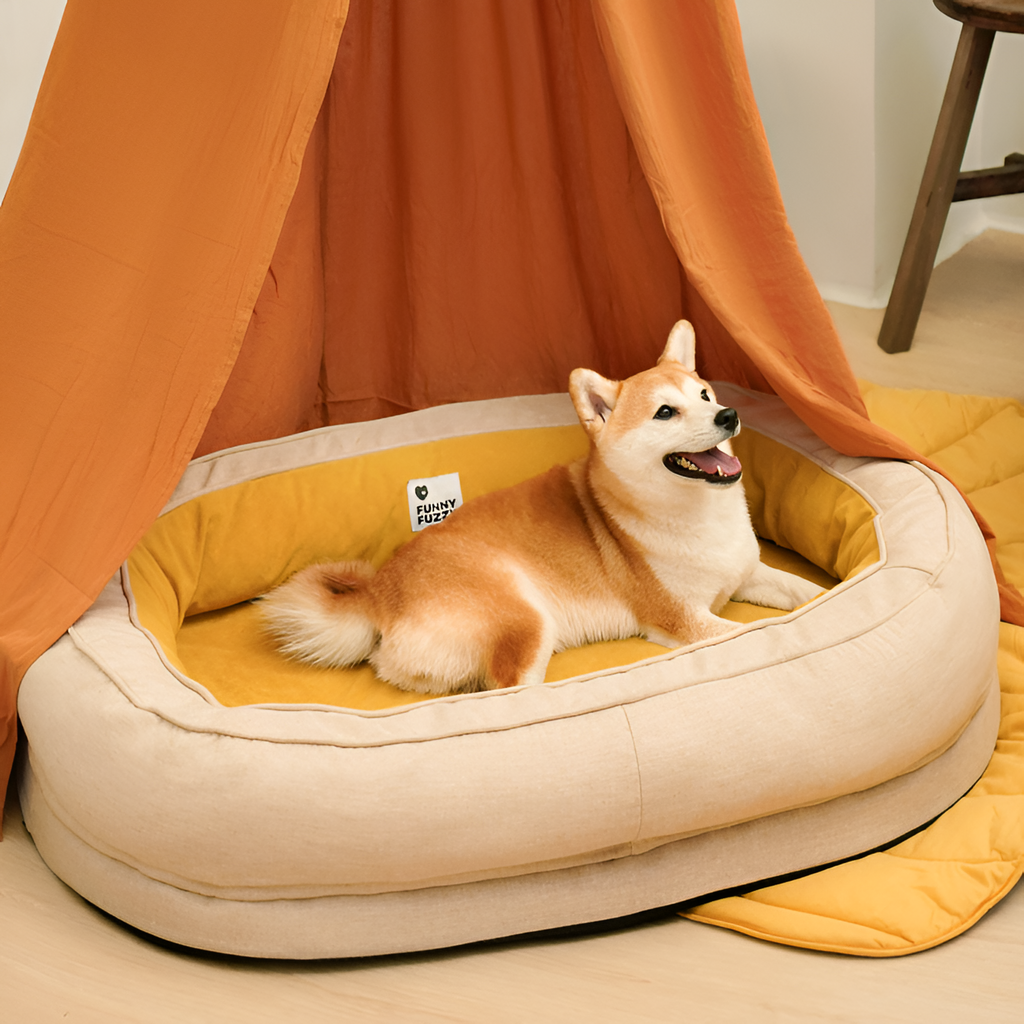 Cama Nido de Felpa para Mascotas - Relajante