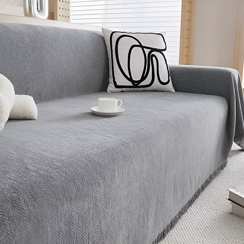 Manta decorativa con diseño en espiga - Multiusos