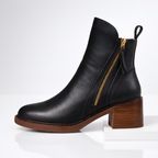 Botines de Tacón en Bloque con Cremallera para Mujer - Estilo Urbano