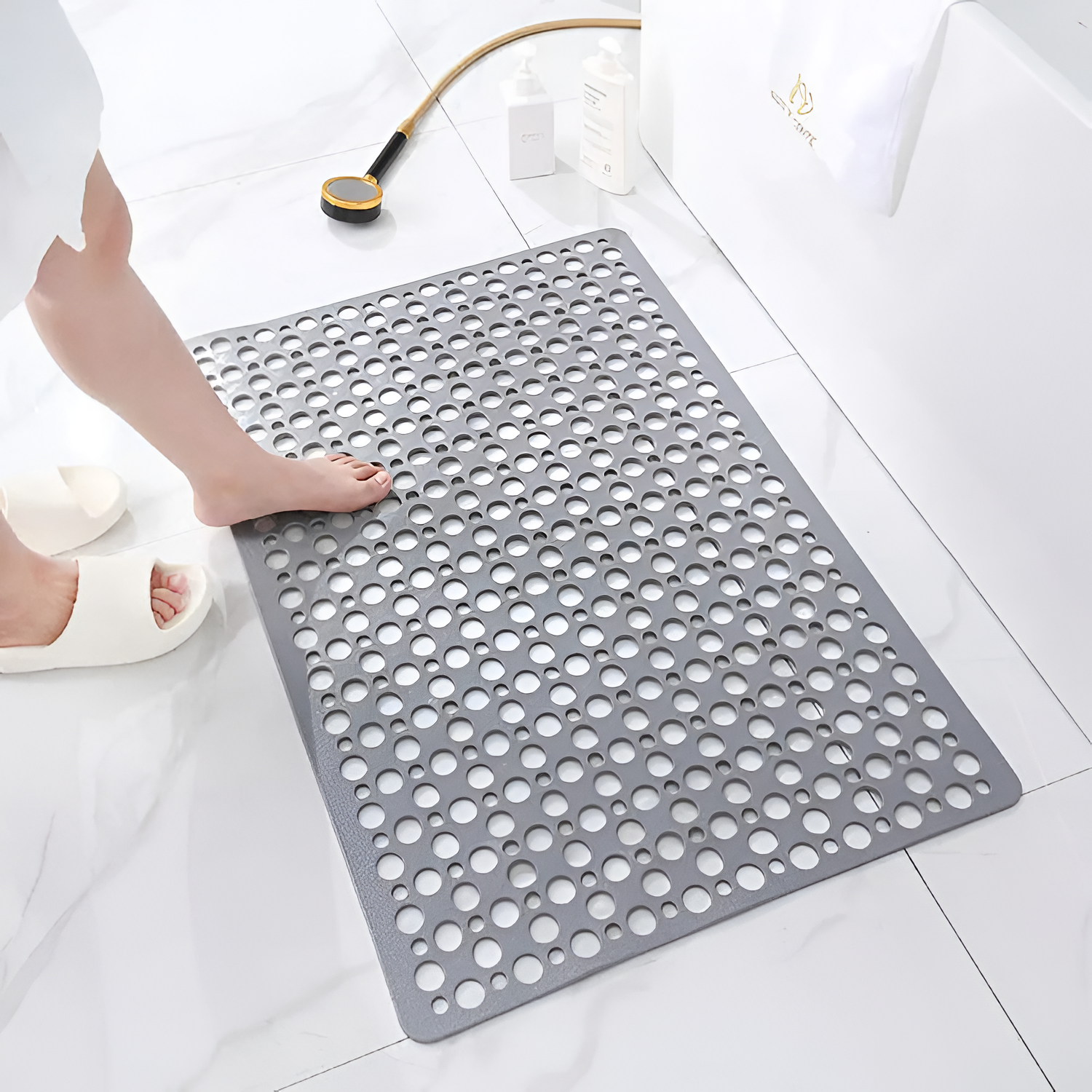Alfombrilla Antideslizante - Baño y Ducha - Diseño de Círculos