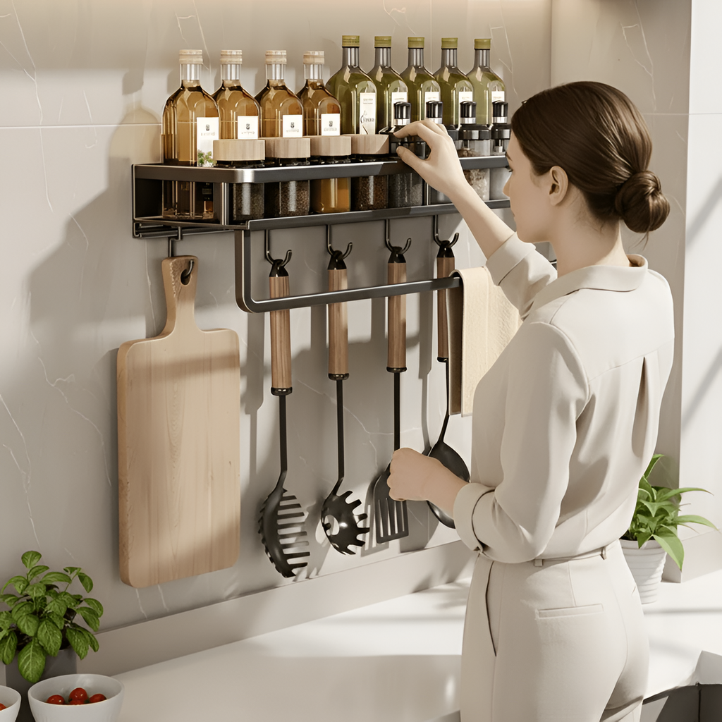 Estante Organizador De Pared Minimalista - Ranurado