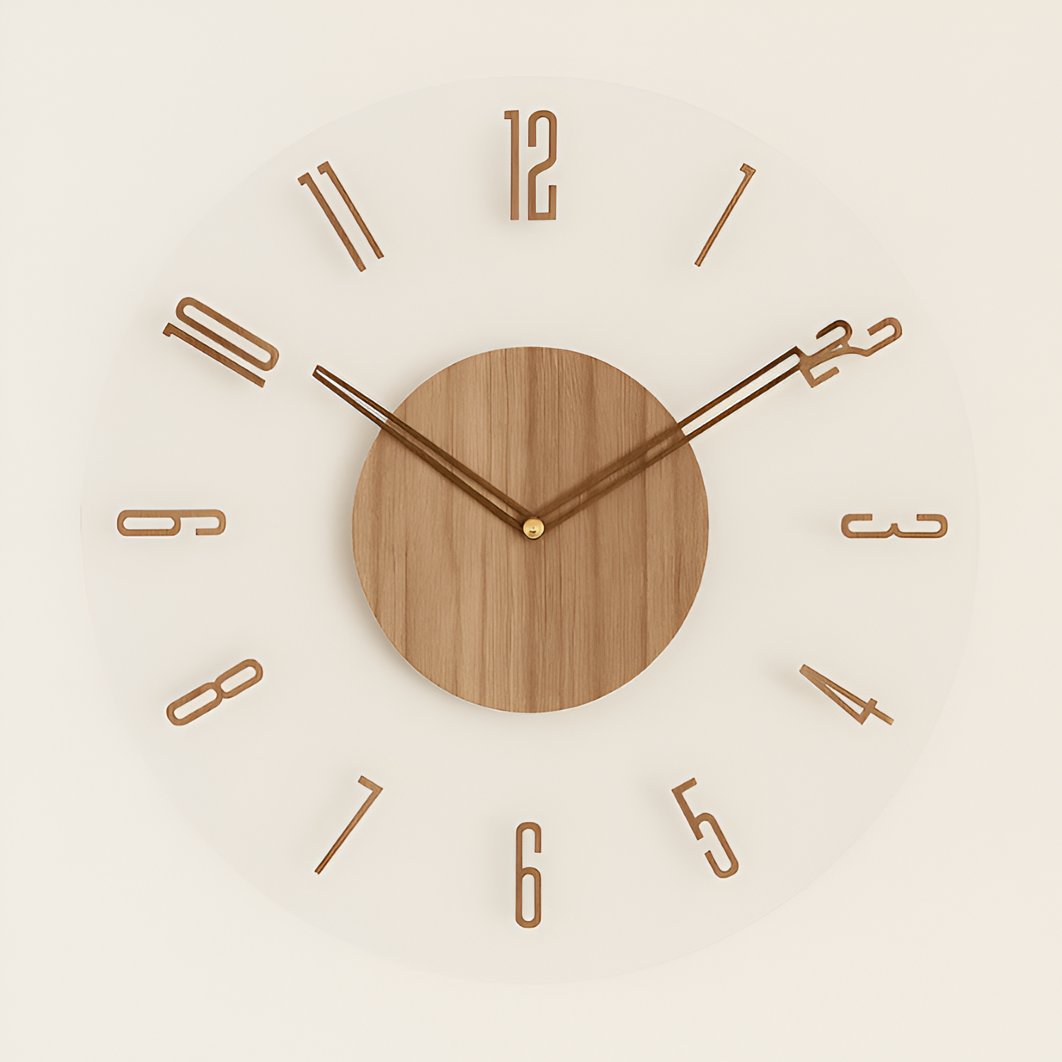Reloj Pared Silencioso Minimalista - Madera