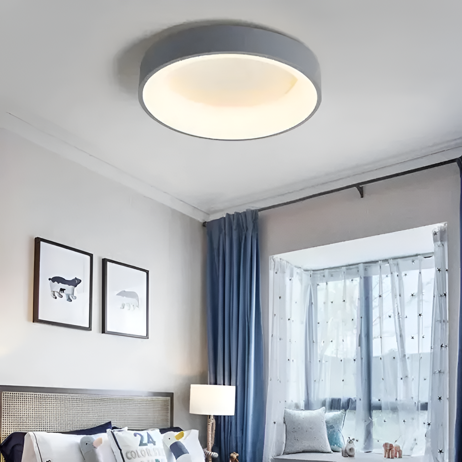 Lámpara LED Circular Nórdica - Techo Interior Minimalista