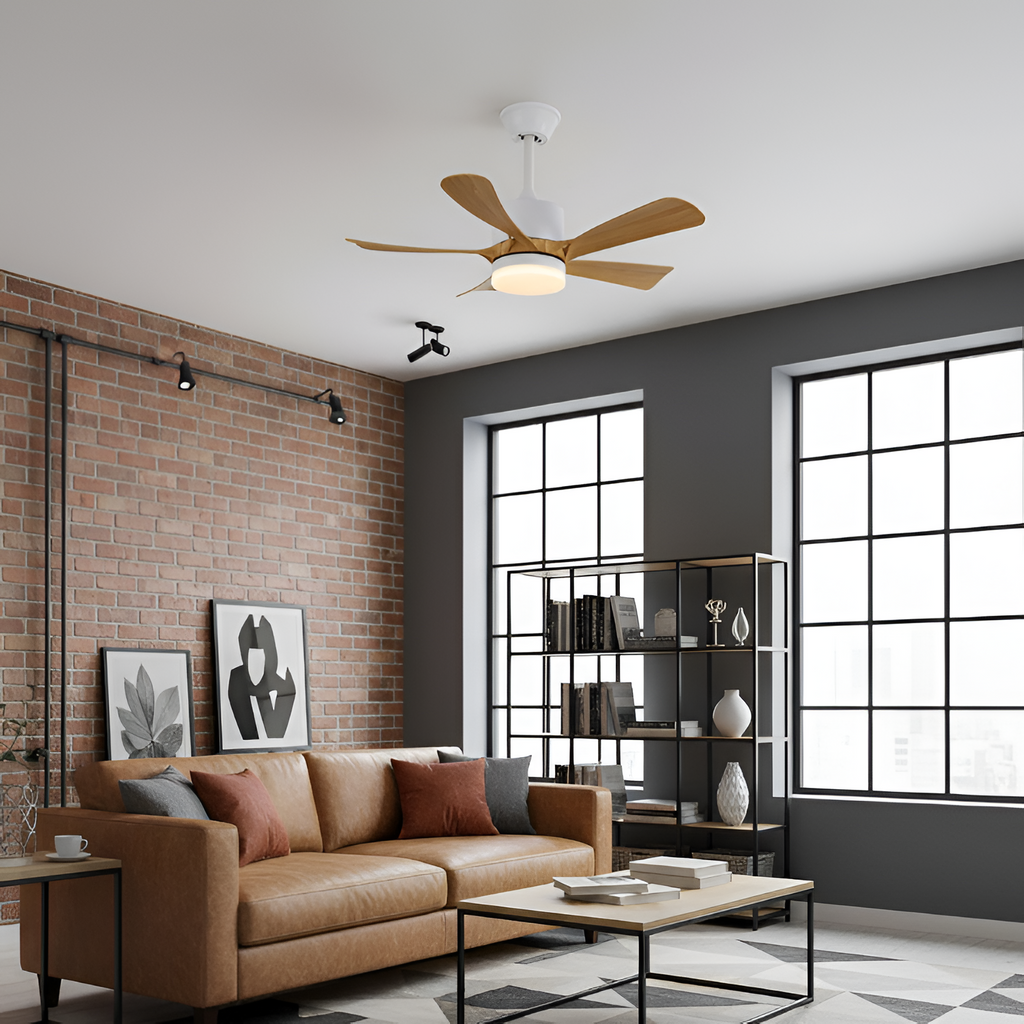 Ventilador de Techo con Aspas Curvas Minimalista - Regulable