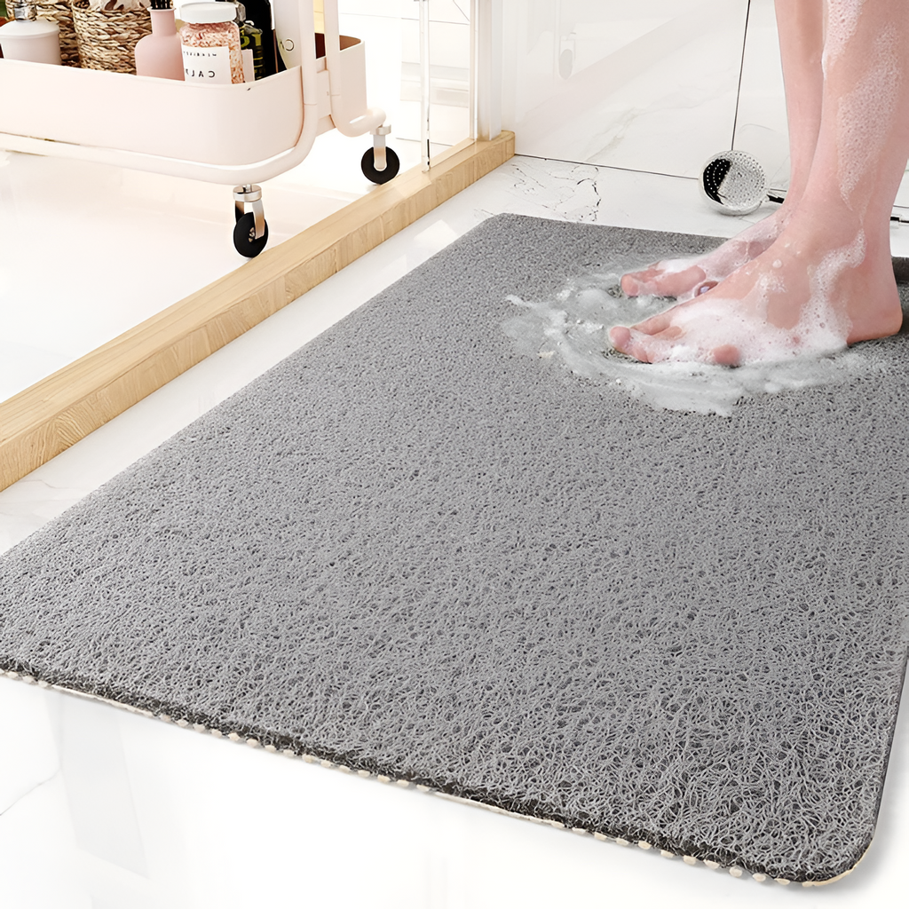 Tapete de Baño Antideslizante - Gris Texturizado