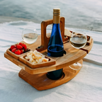 Mesa De Picnic De Madera Con Bandeja Para Servir - Portátil