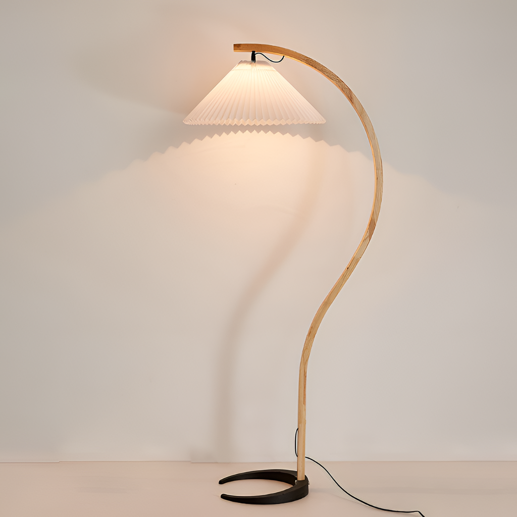 Lámpara de Pie de Arco Minimalista - Plisada