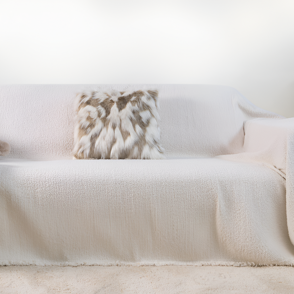 Cojín Decorativo con Relieve - Estilo Neutro Estriado