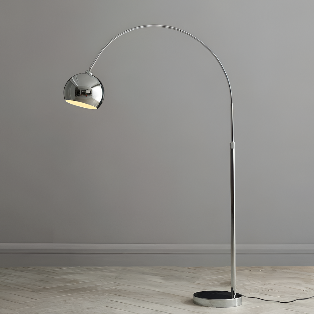 Lámpara de Pie de Arco Angulada Minimalista - Ajustable