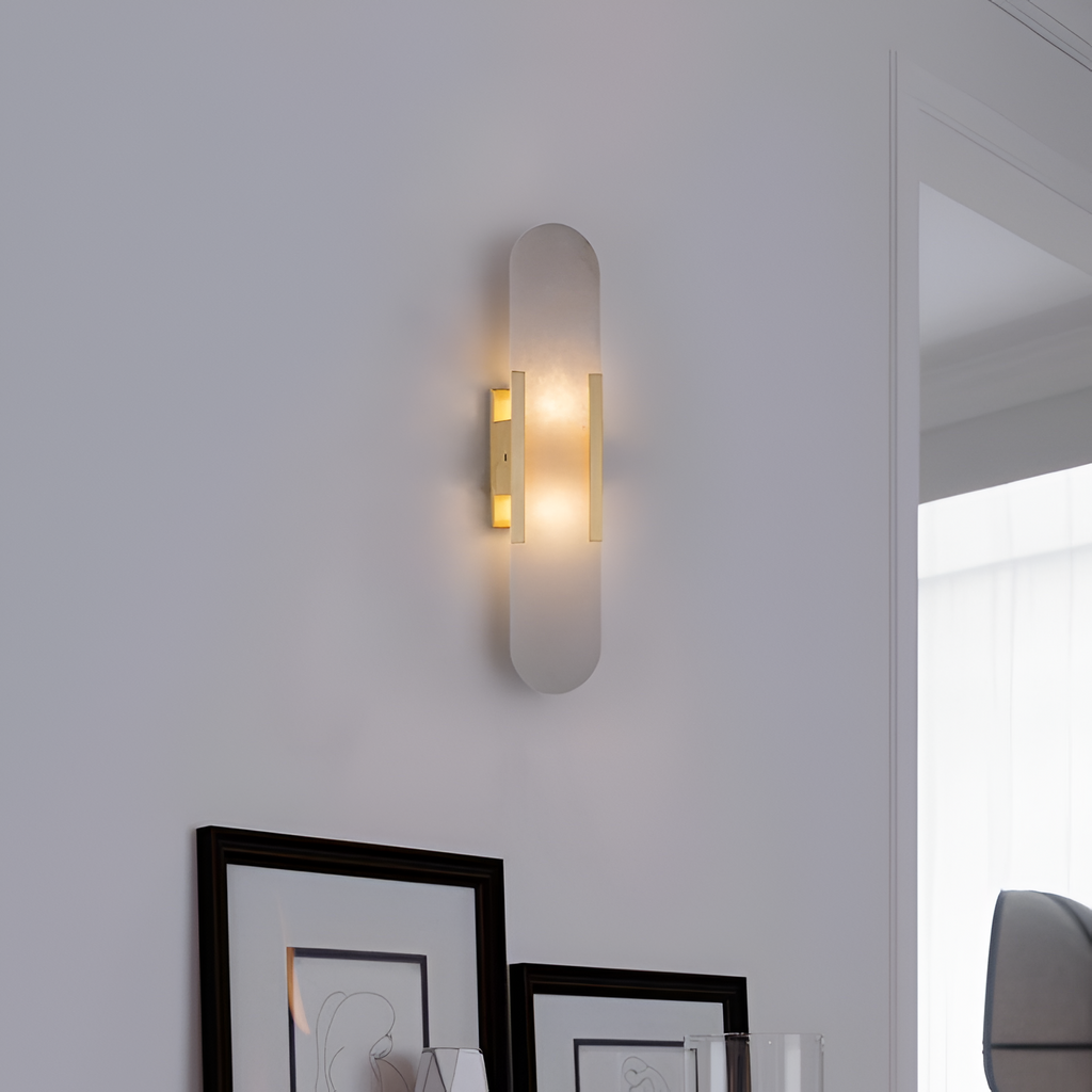 Aplique de Pared Alargado Minimalista - Alabastro
