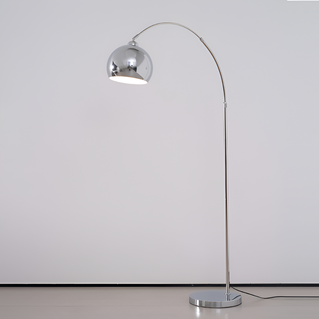 Lámpara de Pie de Arco Angulada Minimalista - Ajustable