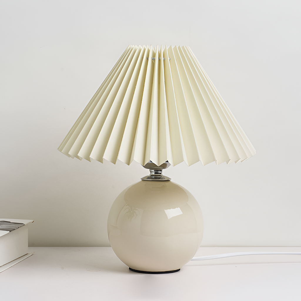 Lámpara Mesa Cerámica Minimalista - Plisada