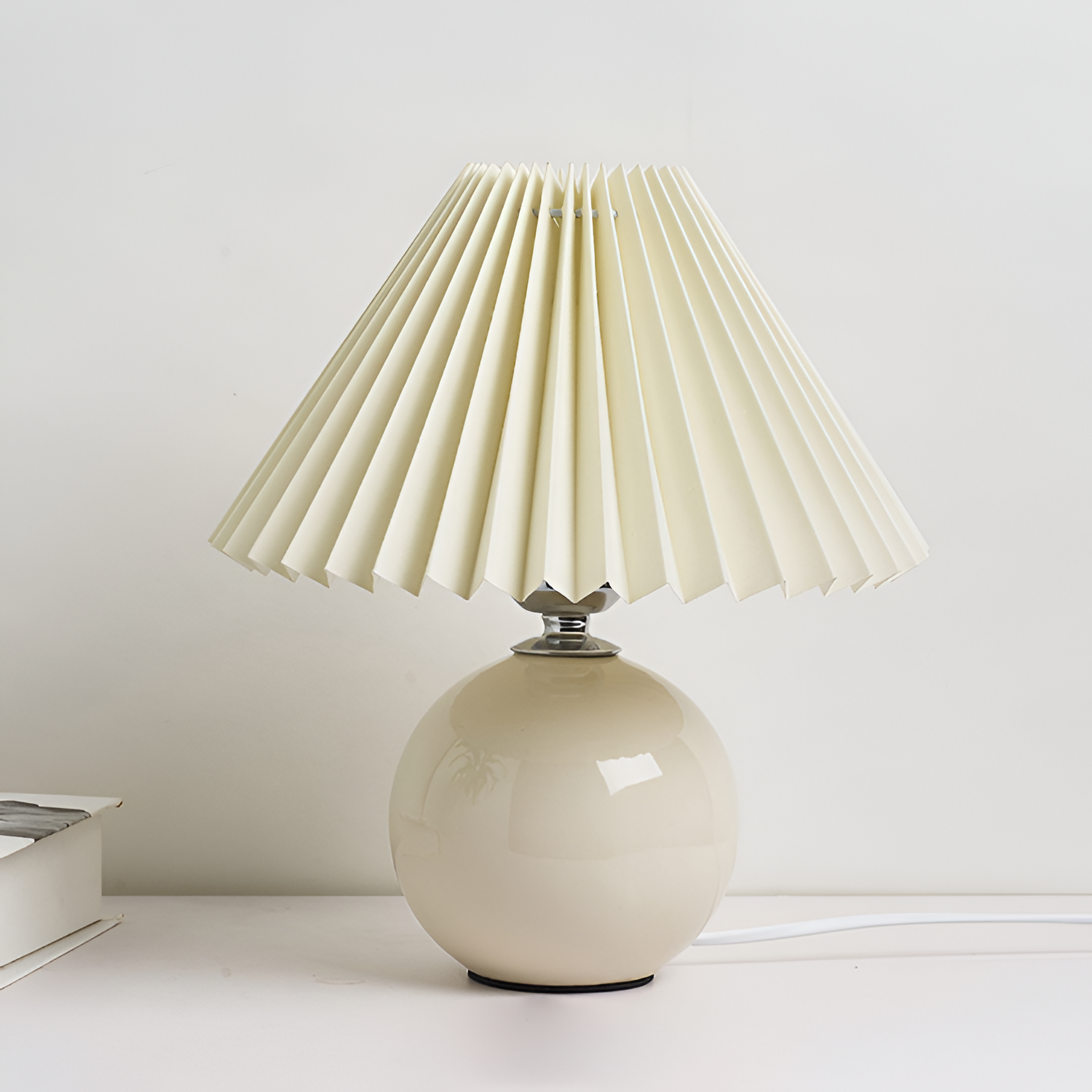 Lámpara Mesa Cerámica Minimalista - Plisada