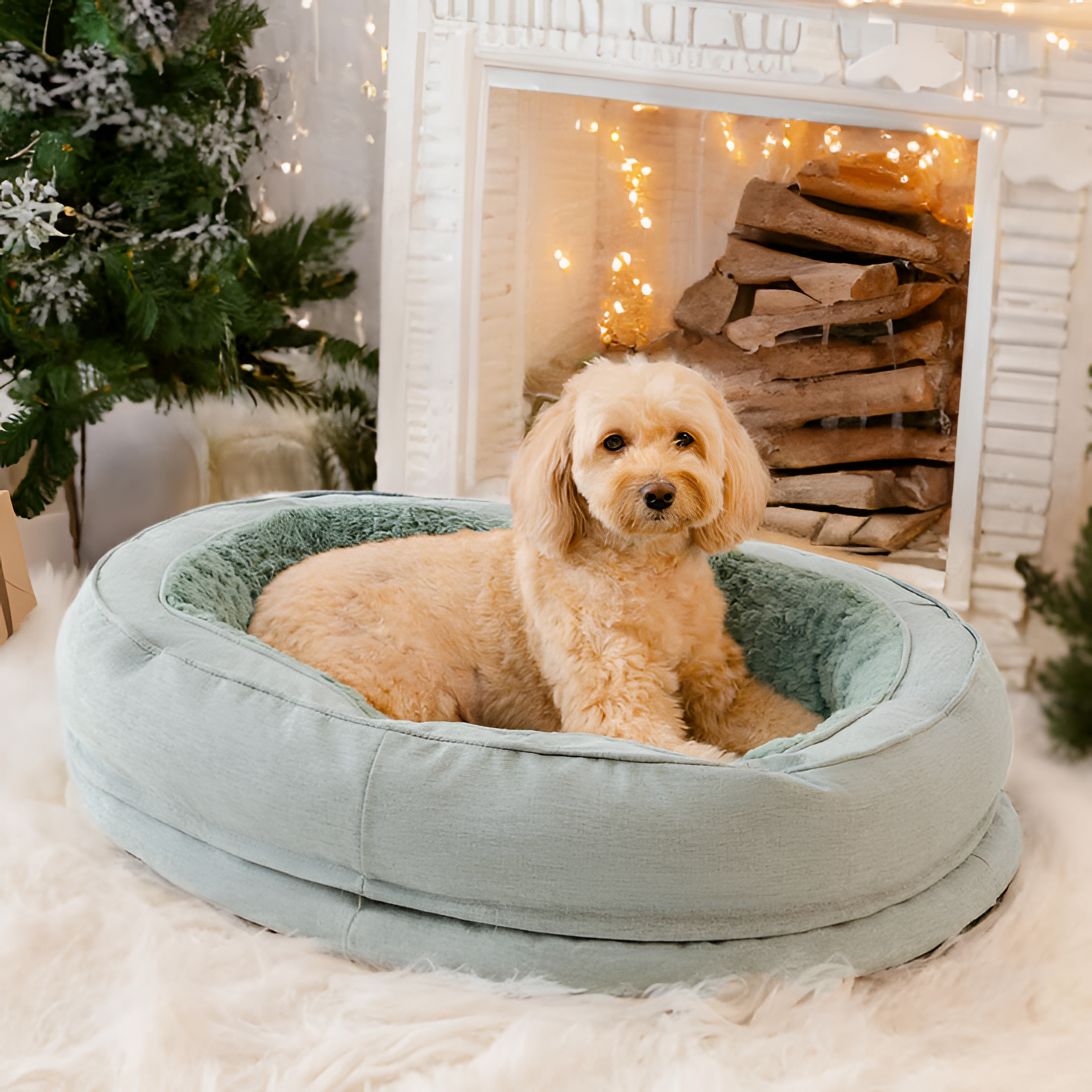 Cama Nido de Felpa para Mascotas - Relajante