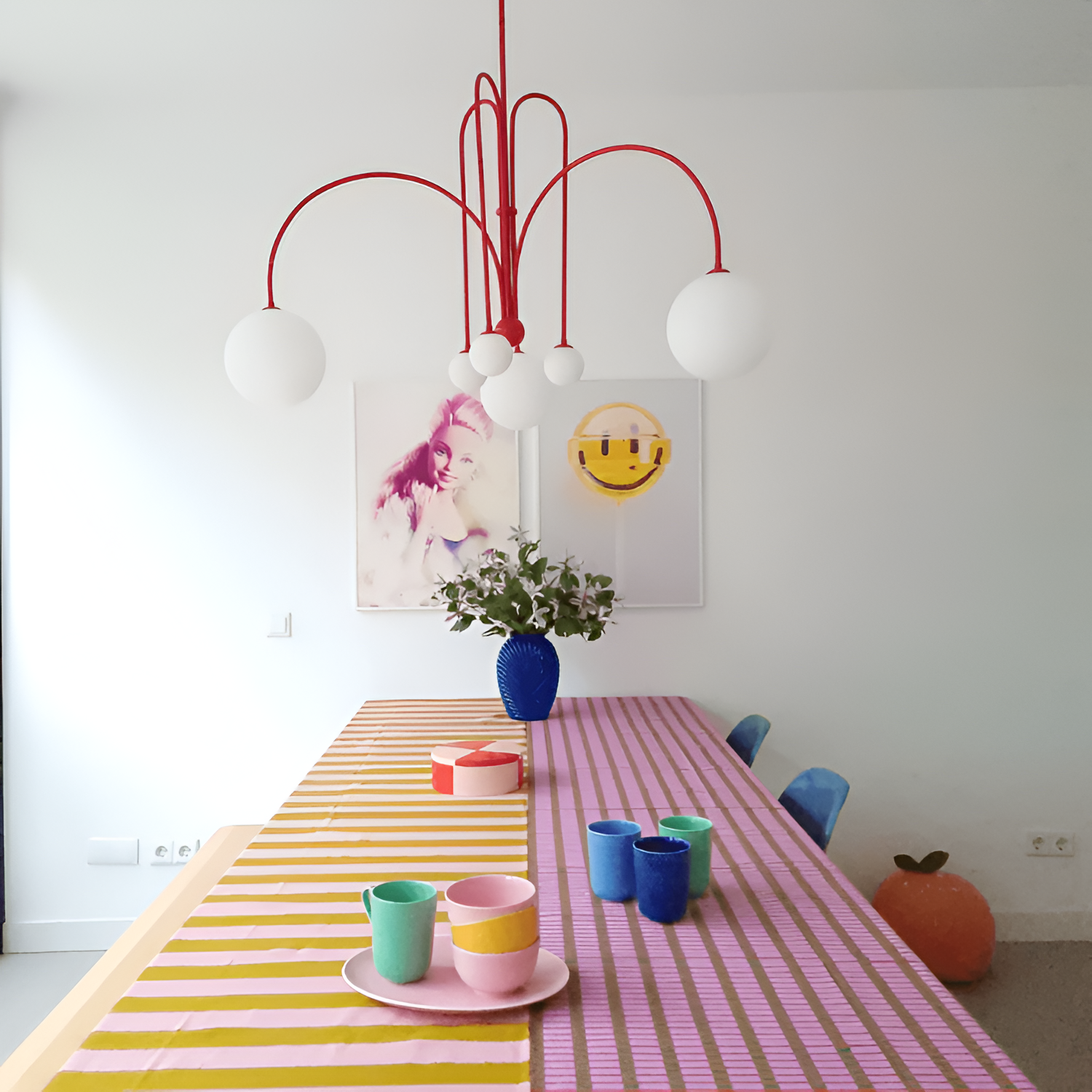 Curva Araña Suspensión Escultural - Minimalista
