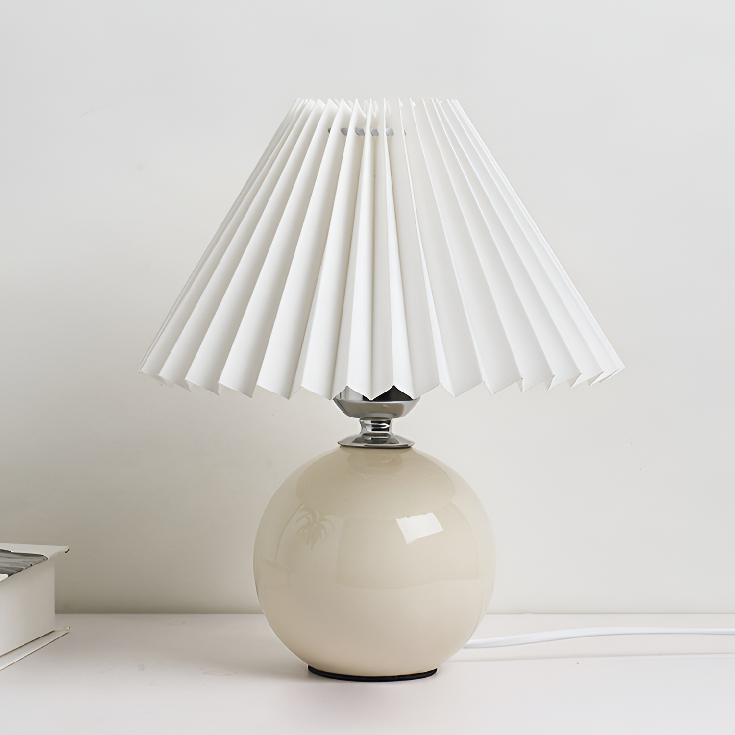 Lámpara Mesa Cerámica Minimalista - Plisada