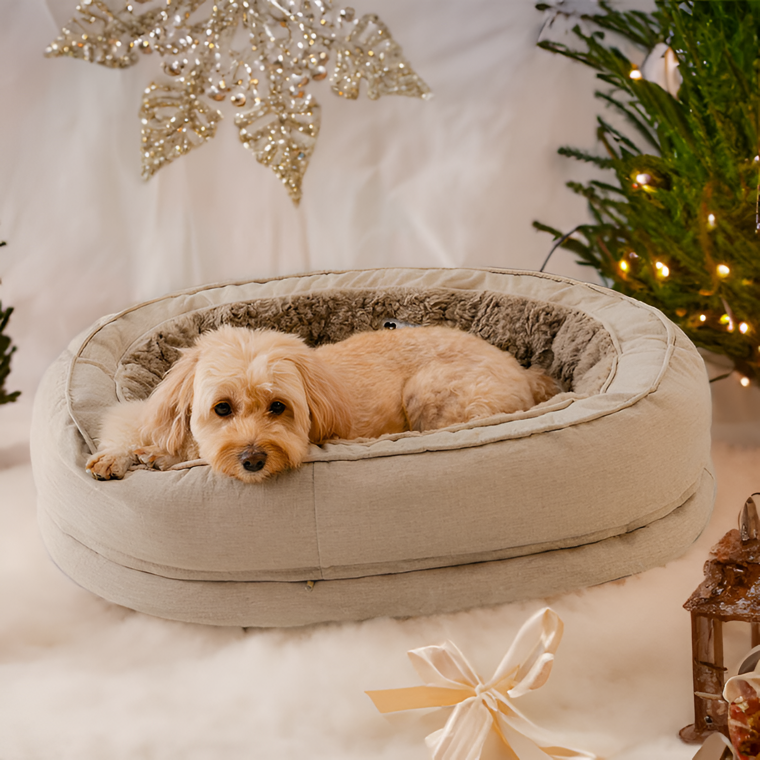 Cama Nido de Felpa para Mascotas - Relajante
