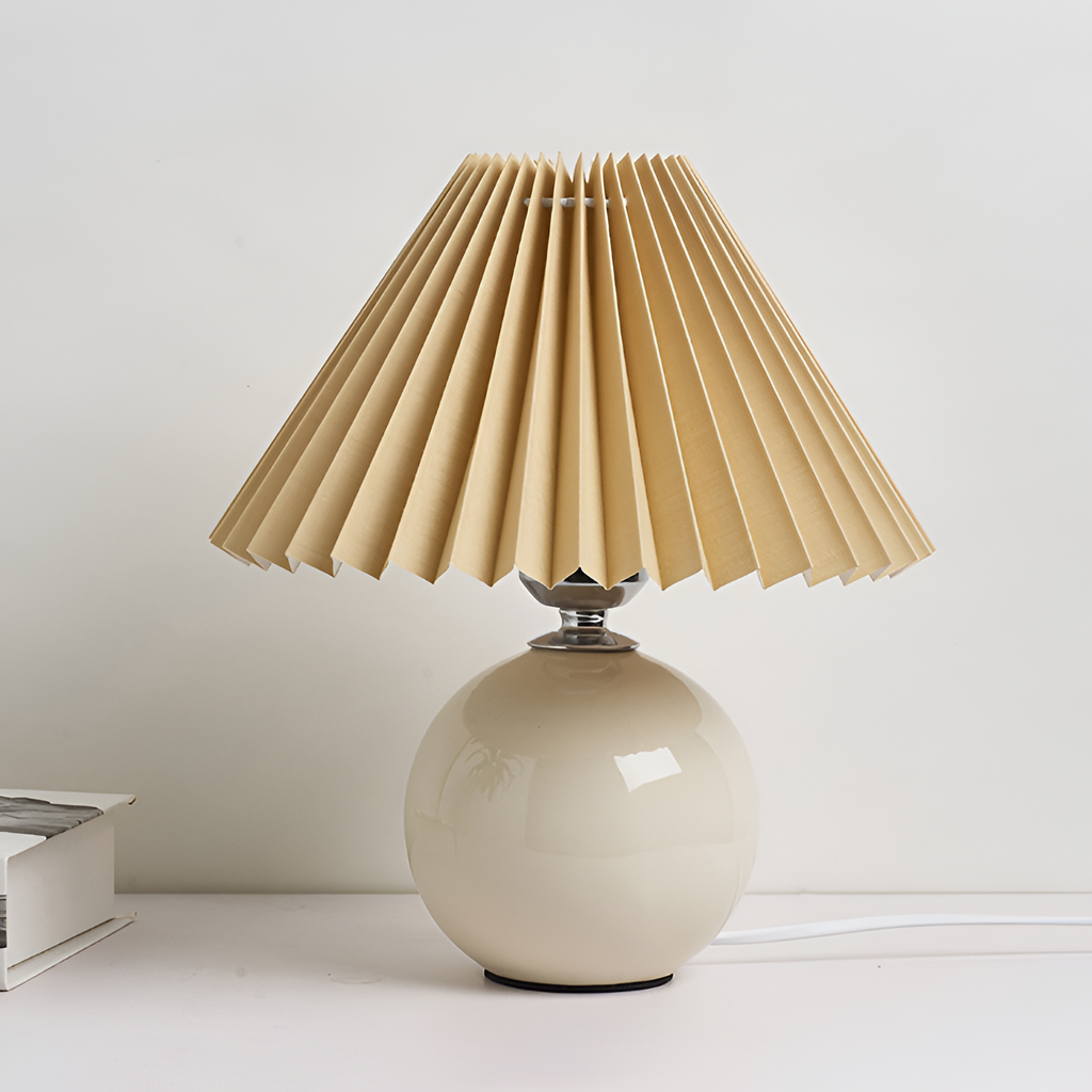 Lámpara Mesa Cerámica Minimalista - Plisada
