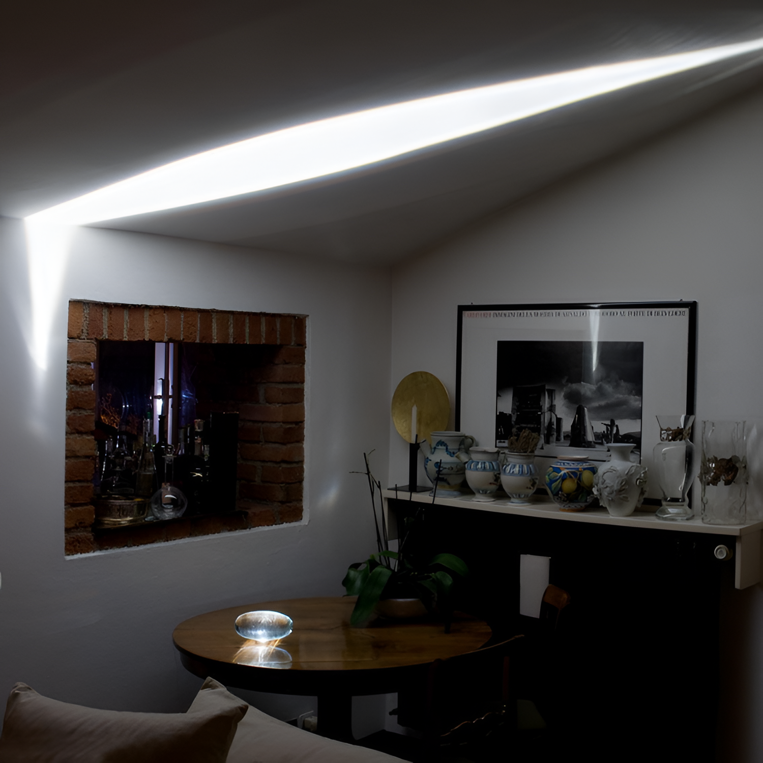 Lámpara Mesa Cristal Minimalista - Escultórica