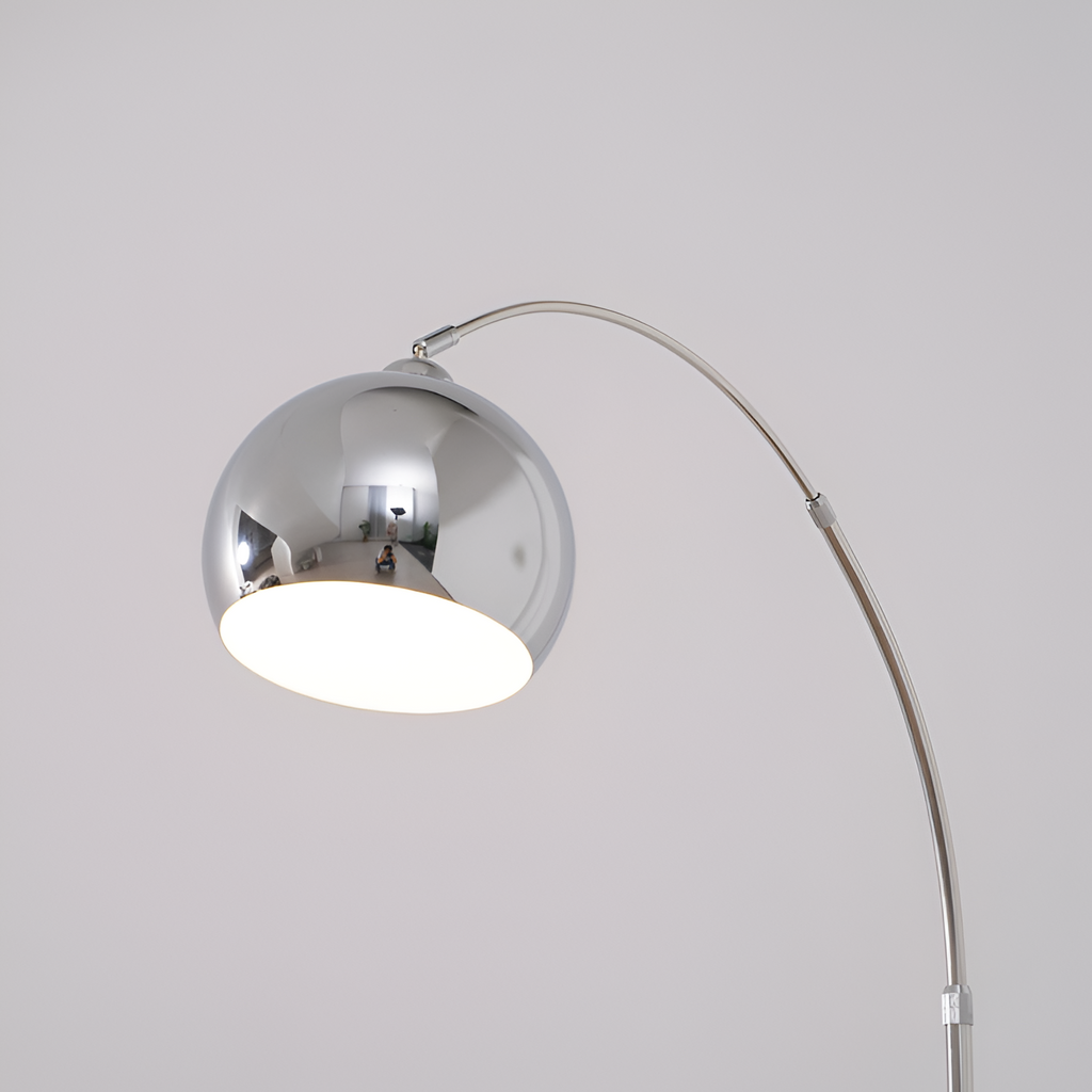 Lámpara de Pie de Arco Angulada Minimalista - Ajustable