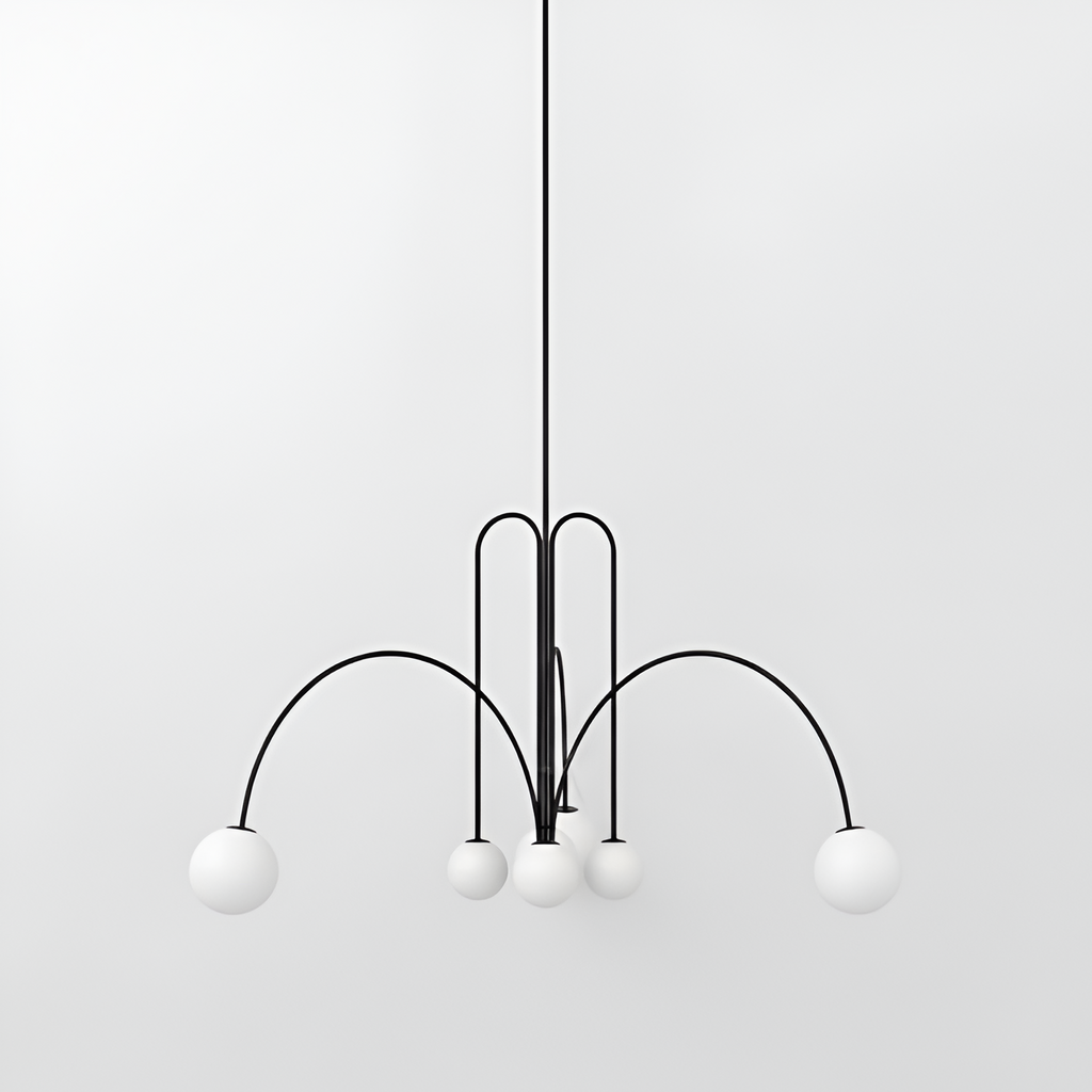 Curva Araña Suspensión Escultural - Minimalista