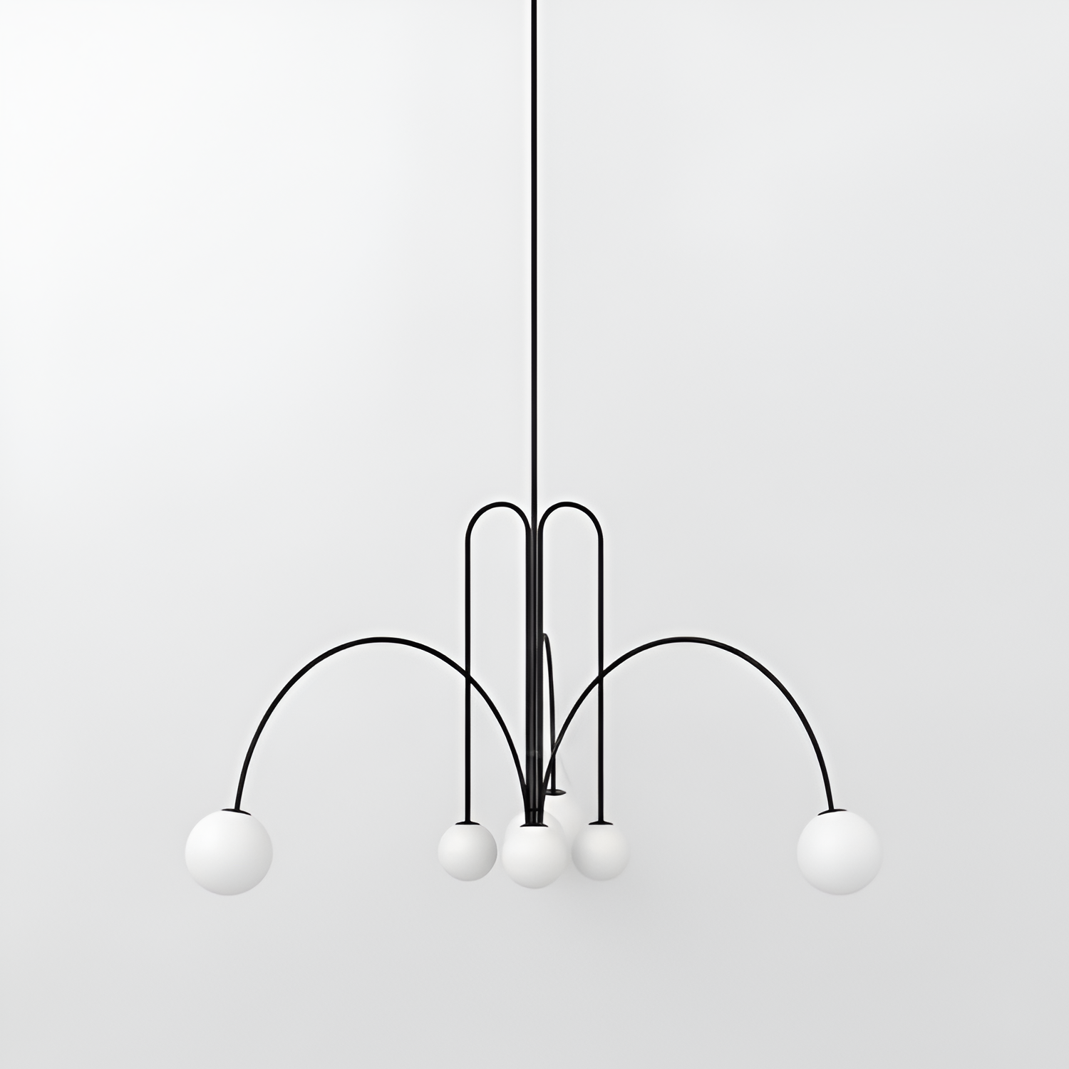 Curva Araña Suspensión Escultural - Minimalista