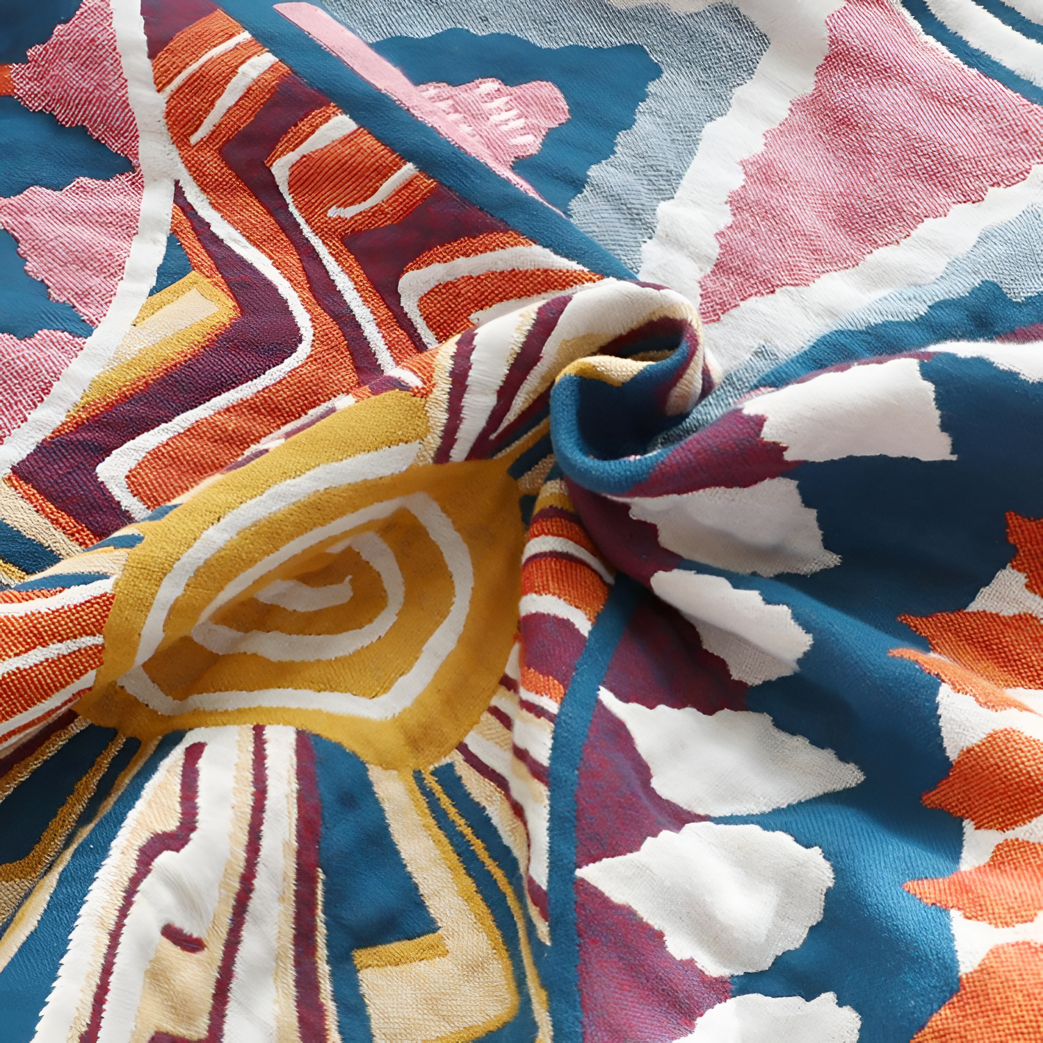 Manta de algodón estilo boho – Multicolor