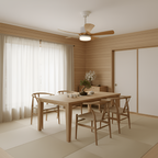 Ventilador de Techo con Aspas Curvas Minimalista - Regulable