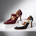 Zapatos De Salón De Mujer Con Punta Afilada Y Tacón Grueso - Para La Oficina