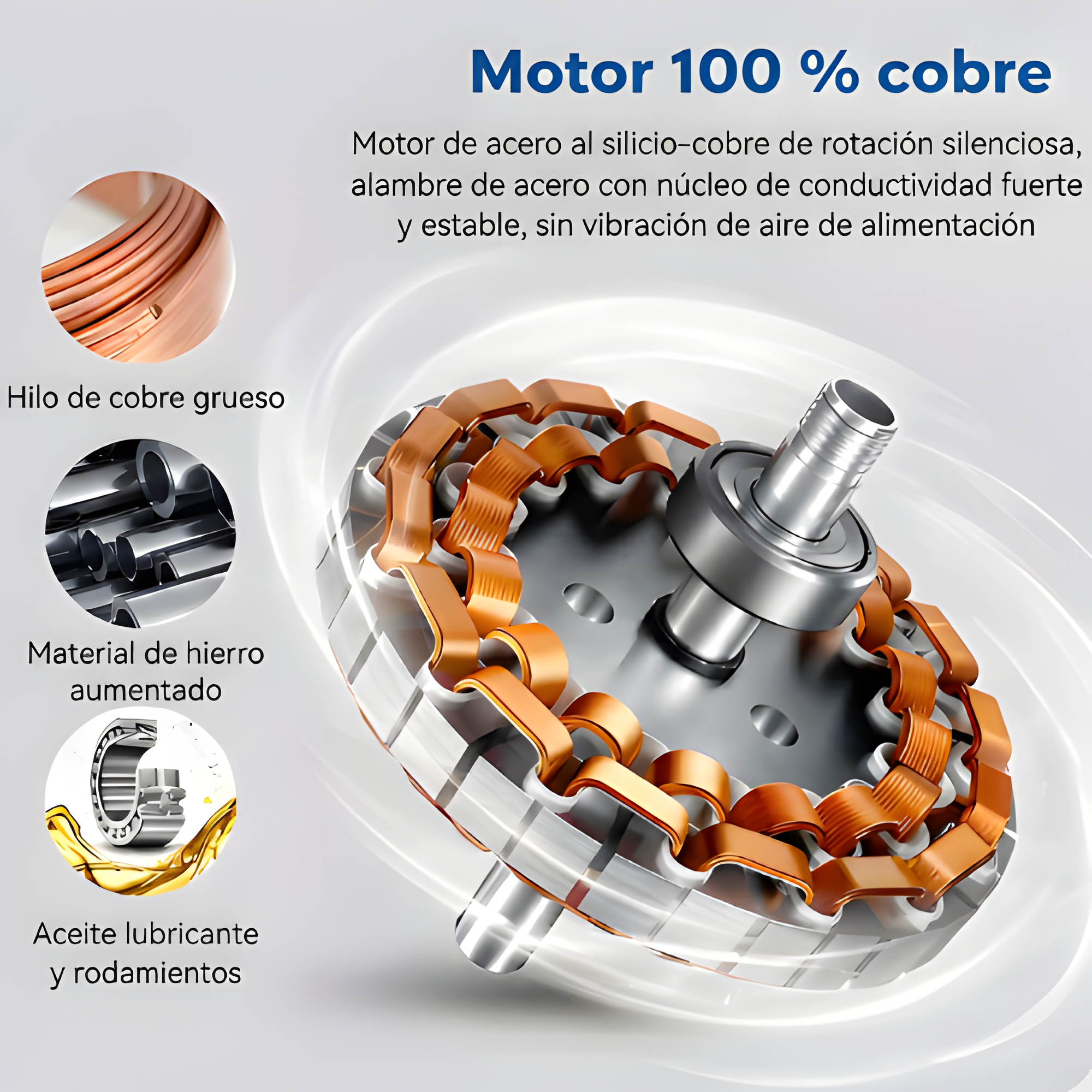 Ventilador de techo en tono madera claro - Contraste Suave