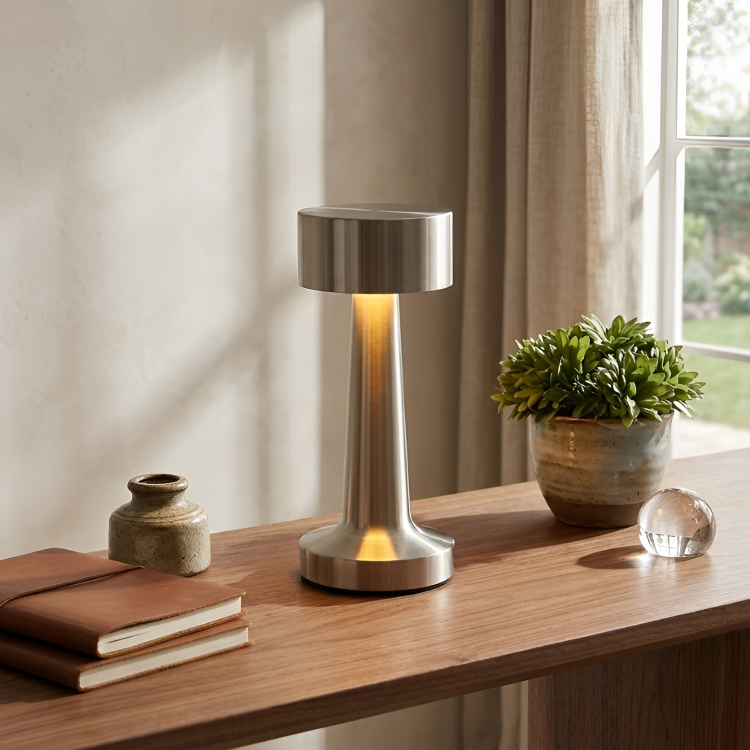 Lámpara de Escritorio LED Portátil – Lámpara de Aluminio Recargable