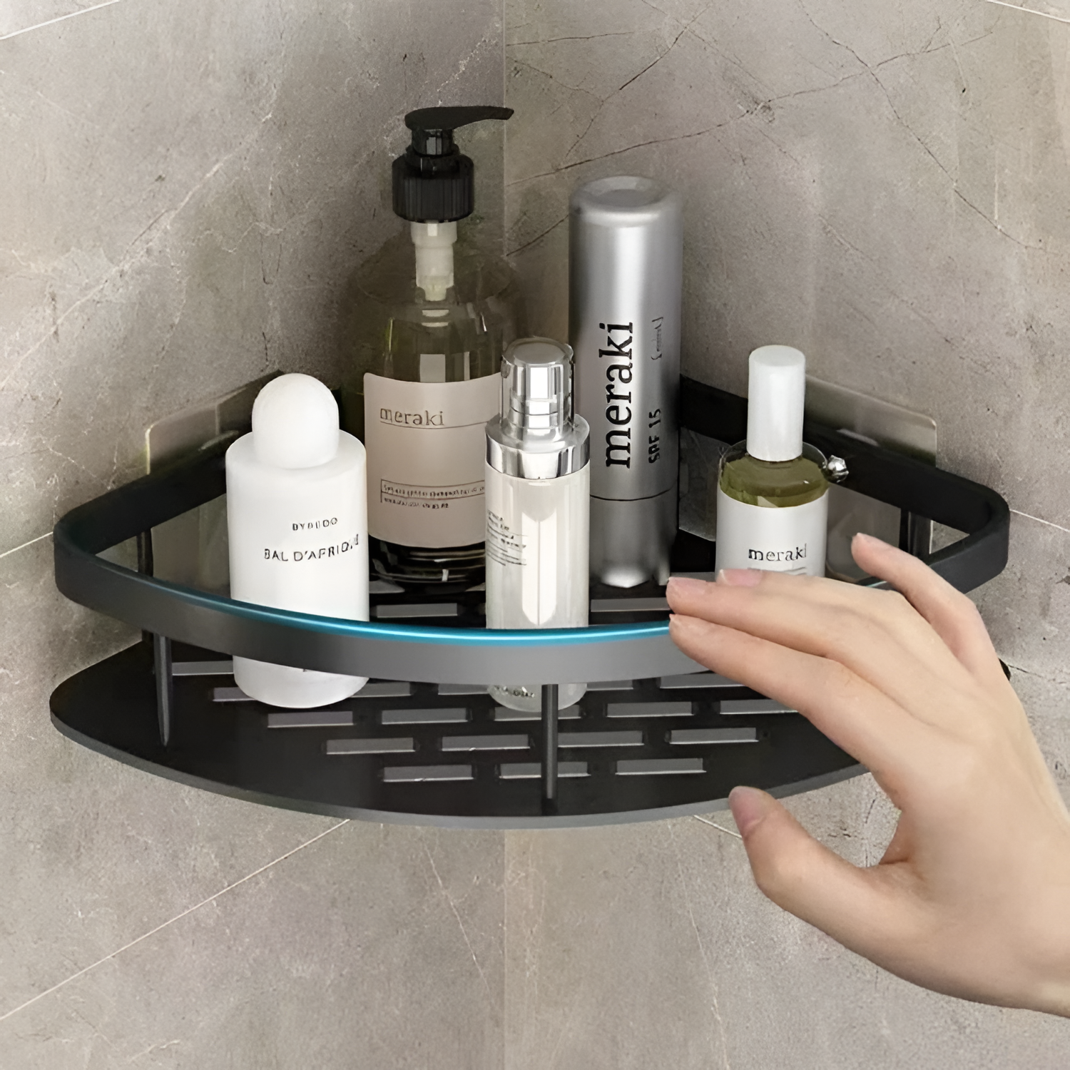 Organizador de Esquina - Estante de Pared Adhesivo