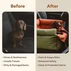 Cama Acolchada Ajustable de Coche para Perros - Solid Color