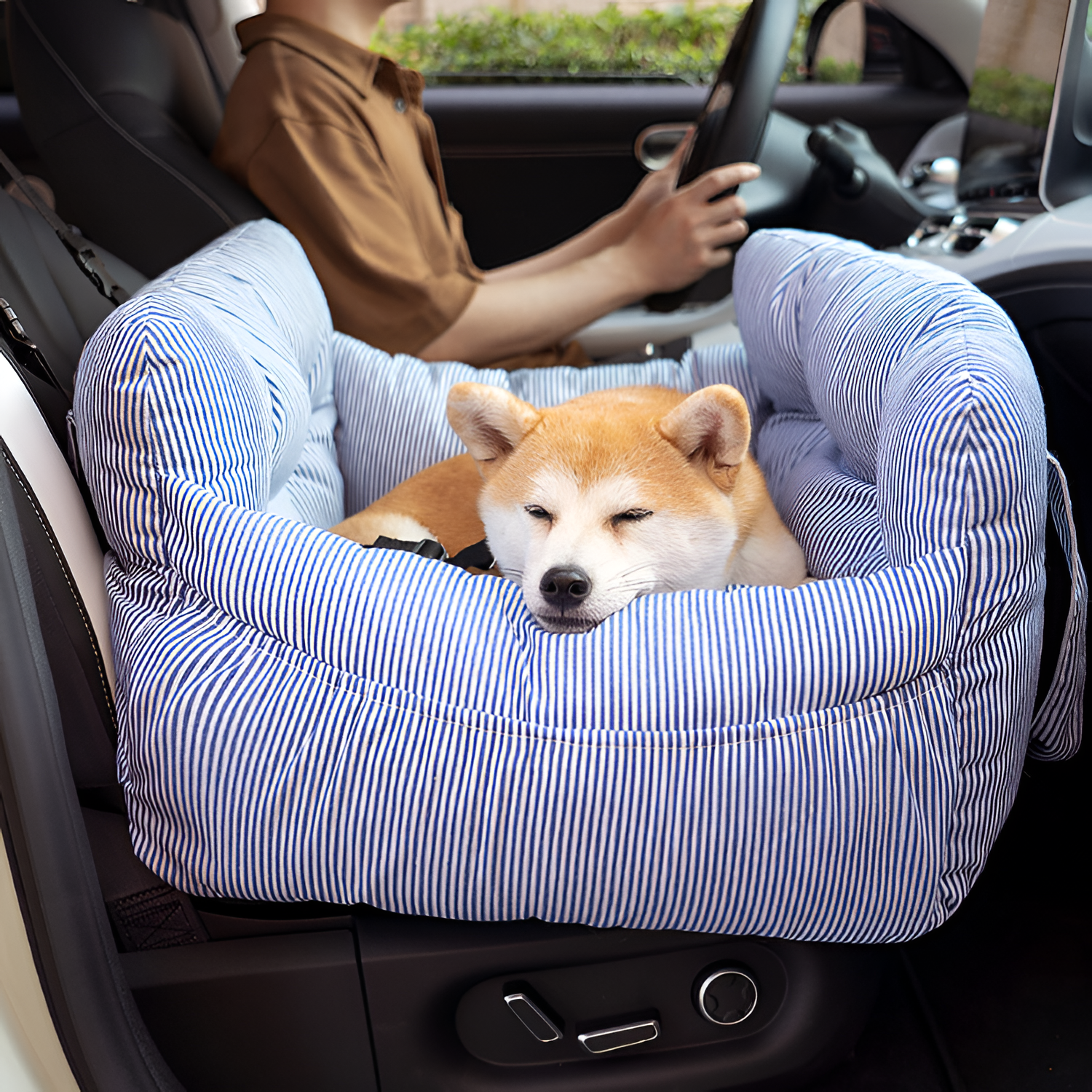 Asiento Elevador Portátil de Cuadros para Mascota - Cama de Viaje