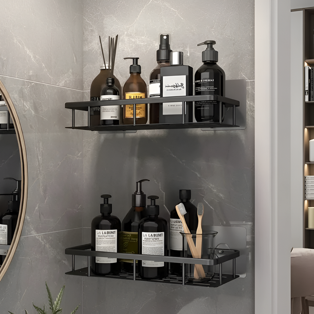 Caddy de Pared Adhesivo Minimalista - Ahorro de Espacio