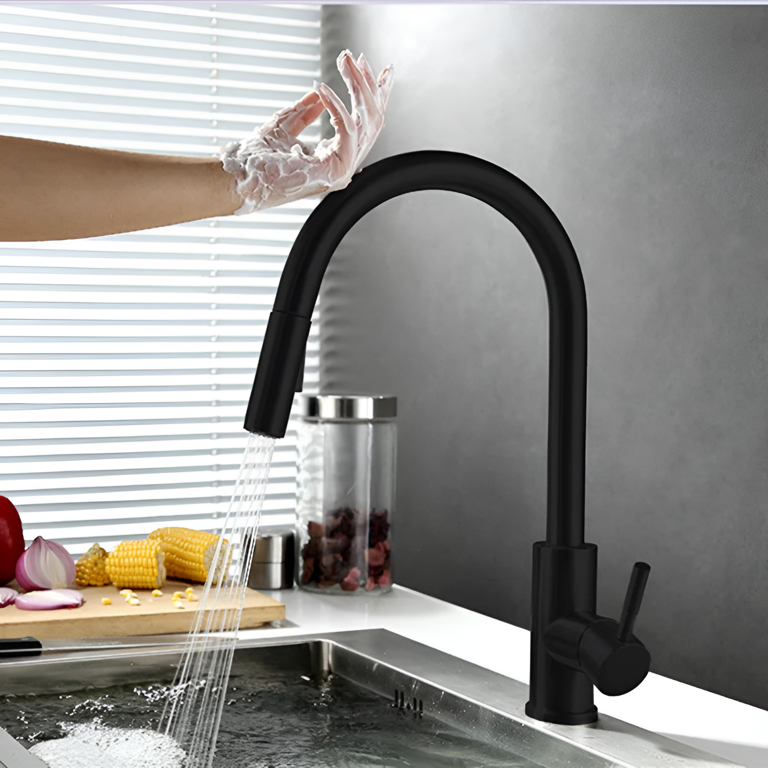 Grifo Cocina Extensible Minimalista - Automático