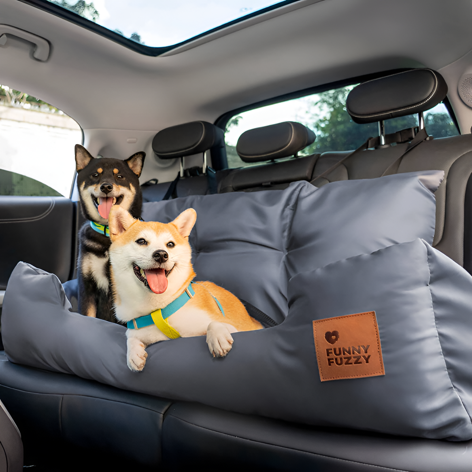 Cama de Coche para Perros de Cojín Sólido - Funcional